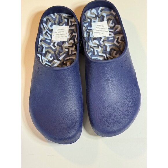 Gardenline mens Garden Clogs Size 9-10 Easy-Clean Blue Removable Patterned Inso - Picture 7 of 12